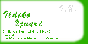ildiko ujvari business card